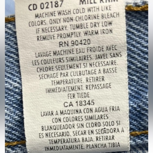 Vintage 90s Gitano Denim Cutoff Shorts High Rise Light Wash 8 petite 8p - Picture 8 of 8